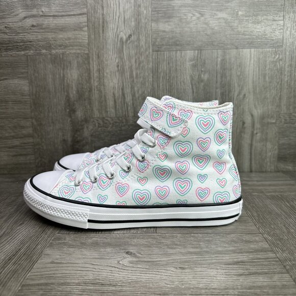 Converse CTAS White Multicolored Kids size 3 Shoes - Picture 2 of 8